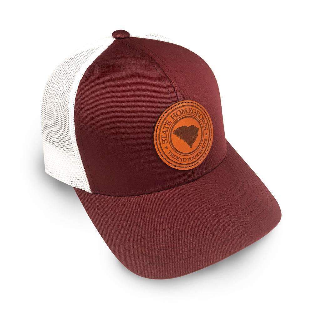South Carolina Flag Leather Patch Trucker Hat ( 3 Hat Colors ) — Southern  Snap Co.